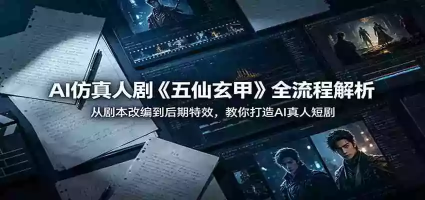 图片[1]-AI仿真人剧《五仙玄甲》全流程解析：从剧本改编到后期特效，教你打造AI真人短剧
