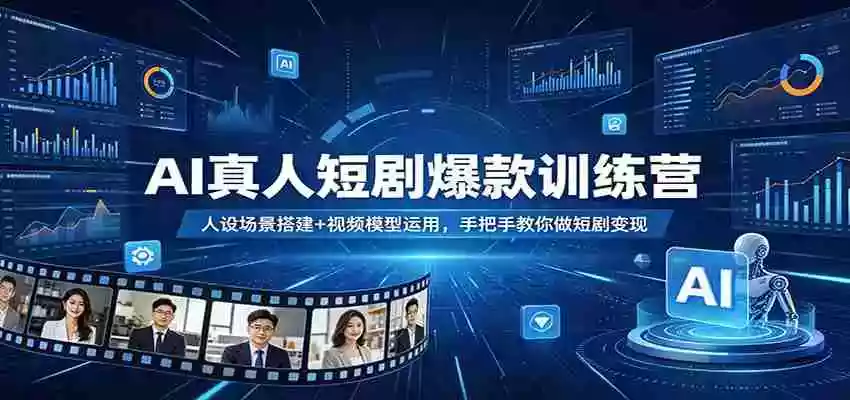 图片[1]-AI真人短剧爆款训练营：人设场景搭建+视频模型运用，手把手教你做短剧变现