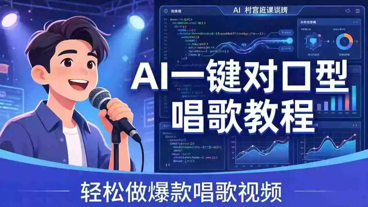 AI一键对口型唱歌教程：零基础也能学，素材准备+模型训练+音色转换，轻松做爆款唱歌视频