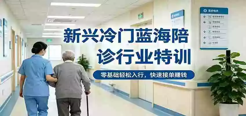 图片[1]-新兴冷门蓝海陪诊行业特训，零基础轻松入行，快速接单赚钱