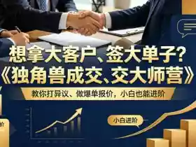 想拿大客户、签大单子？《独角兽成交大师营》教你扛异议、做爆单报价，小白也能进阶【原创双语字幕】