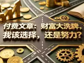 付费文章：财富大洗牌，我该选择，还是努力？