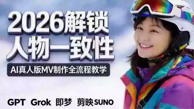 2026独创解锁人物一致性:AI真人版MV制作,不讲空话,不拼概念,全流程实操